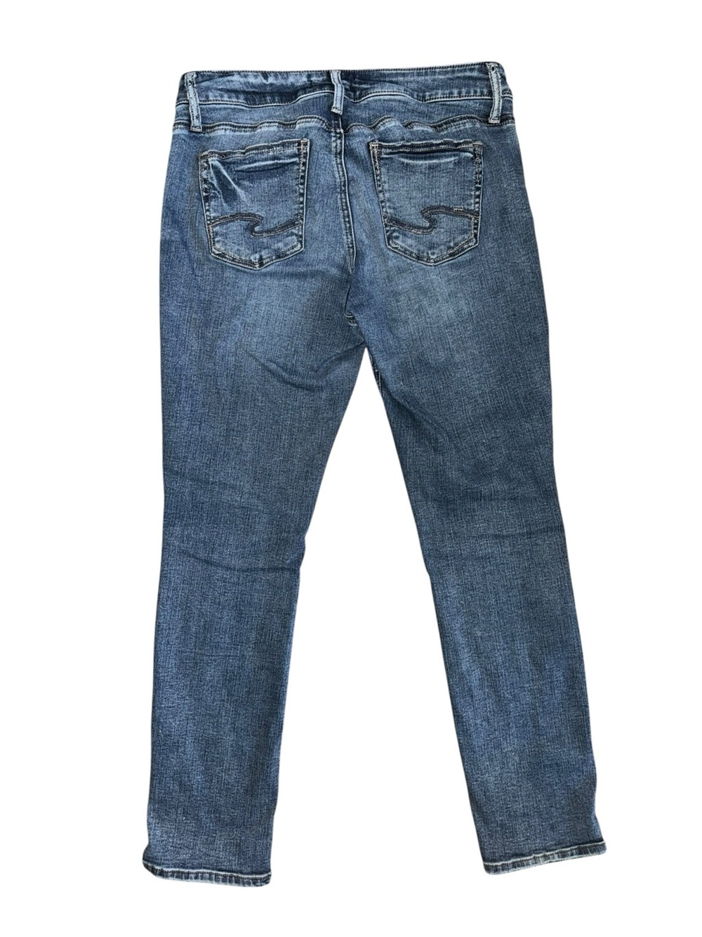 Silver Jeans Elyse Straight Women’s Mid Rise Stretch Jeans Size 29 L29 Blue
